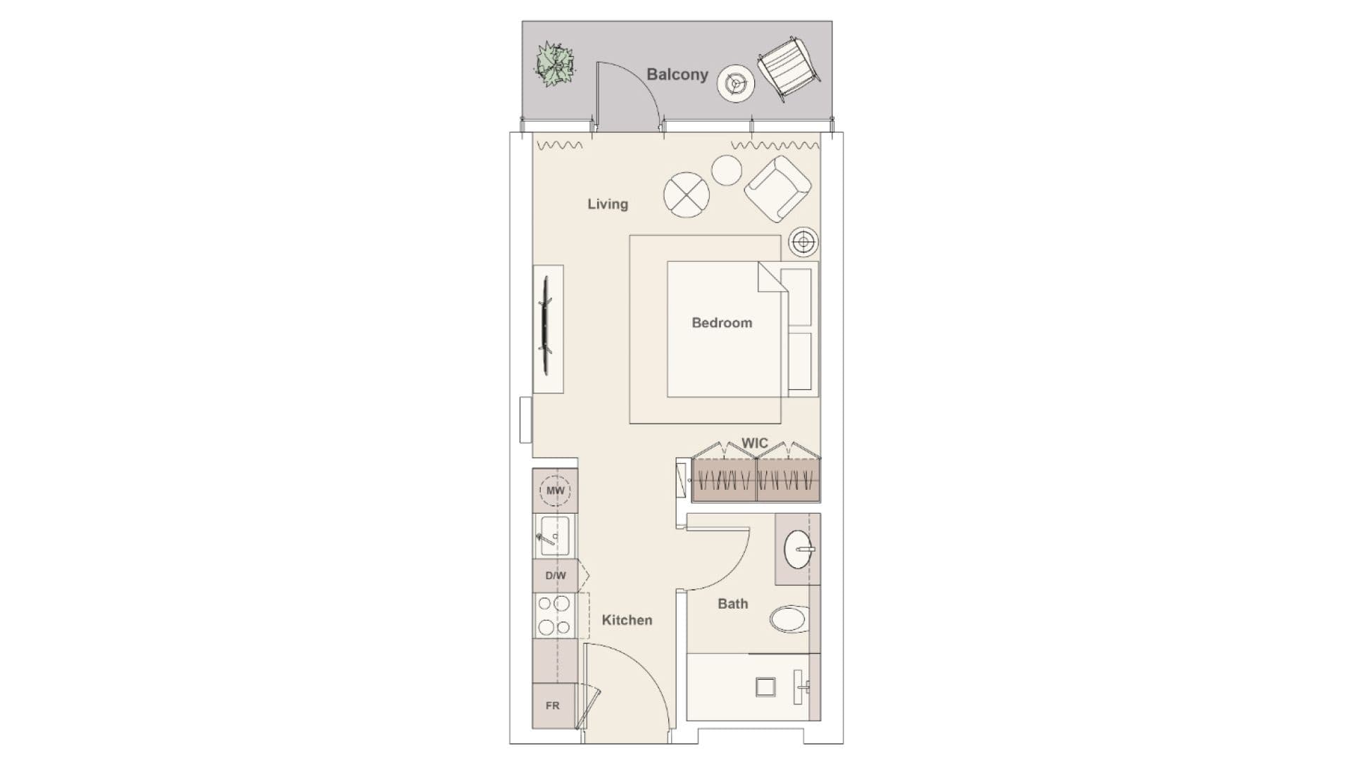 Floor plan for Studio 