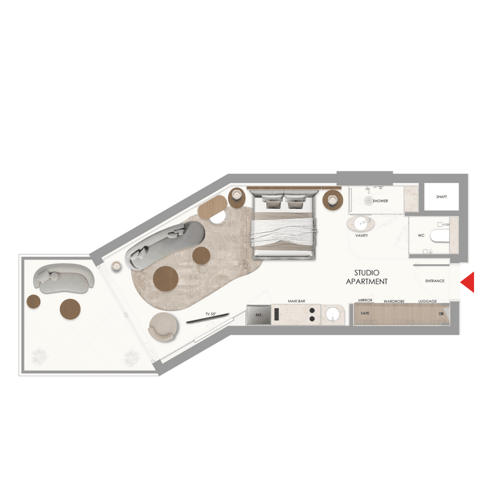 Floor plan for Studio