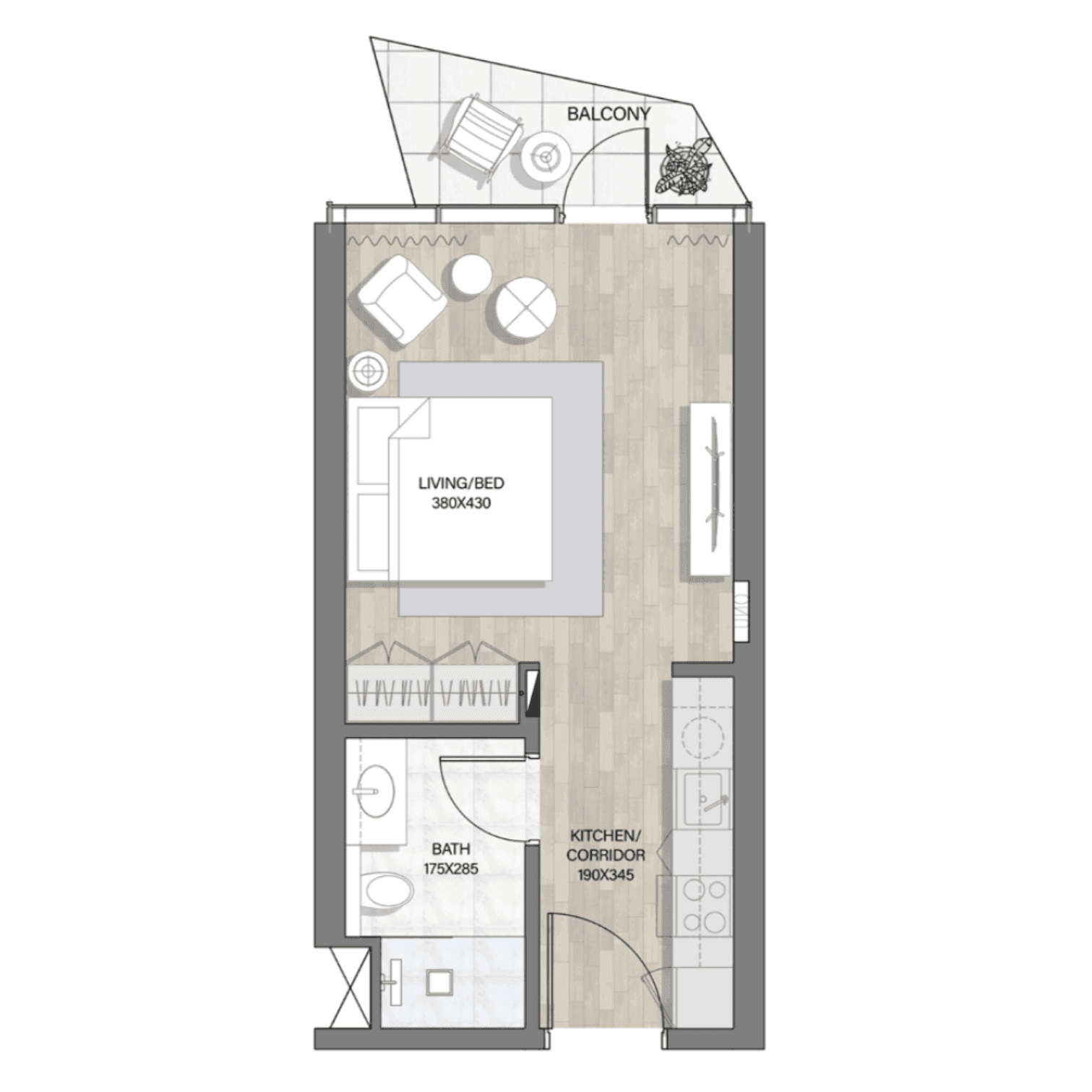Grundriss für Studio