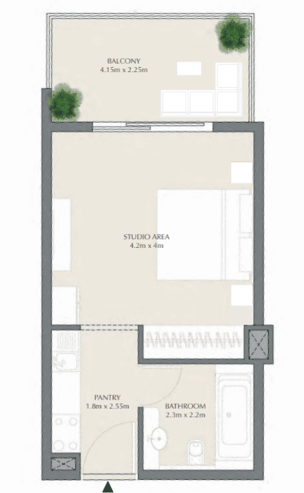 Floor plan for Studio