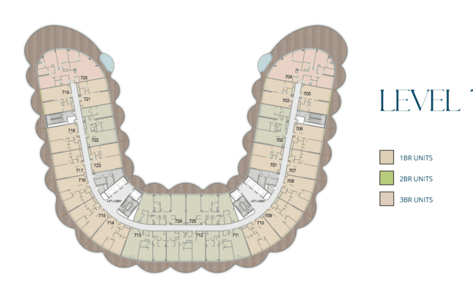 Floor plan for 1 BR