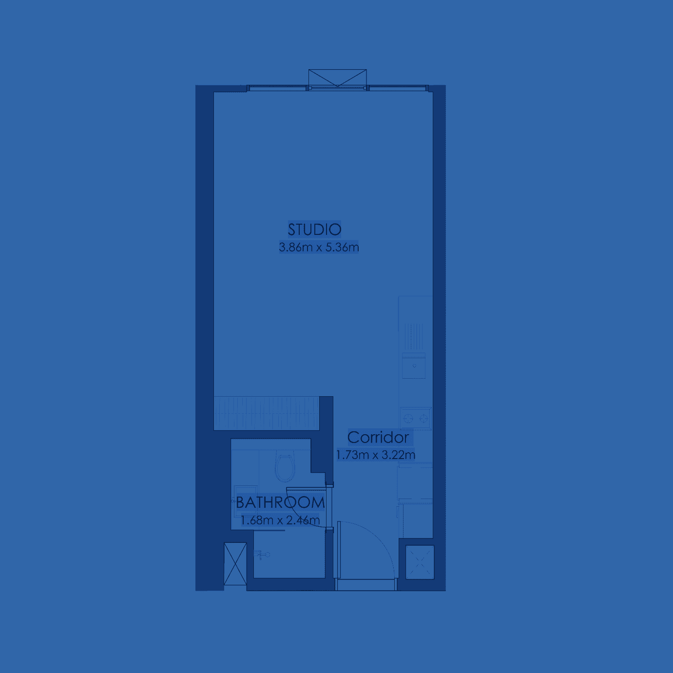 Floor plan for Studio