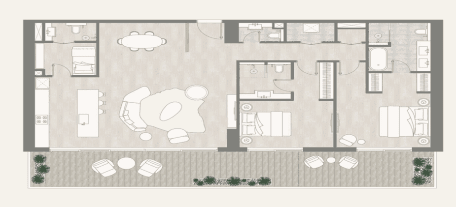 Grundriss für 2 BR