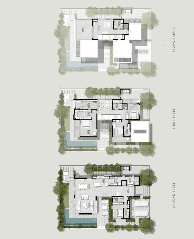Floor plan for 5 BR Villa
