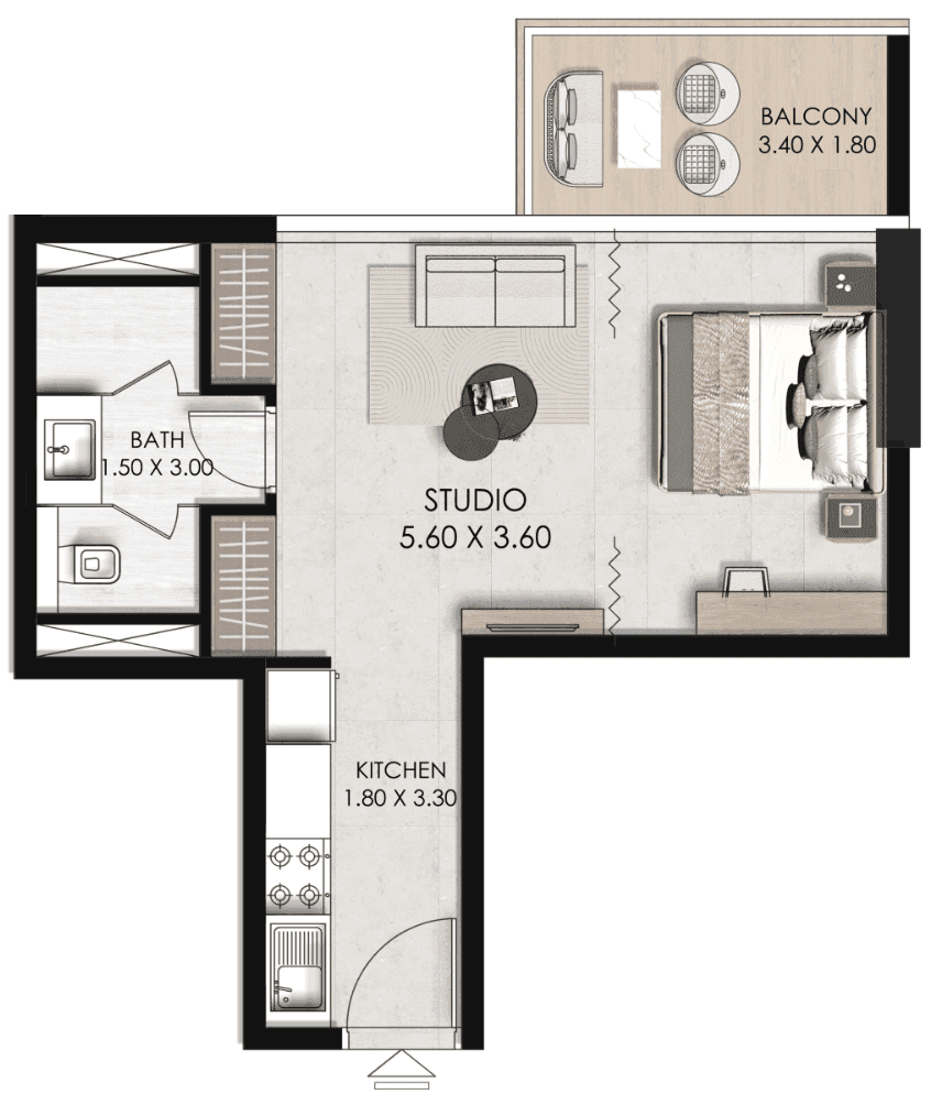 Grundriss für Studio