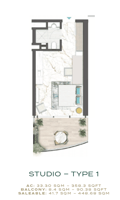 Grundriss für Studio