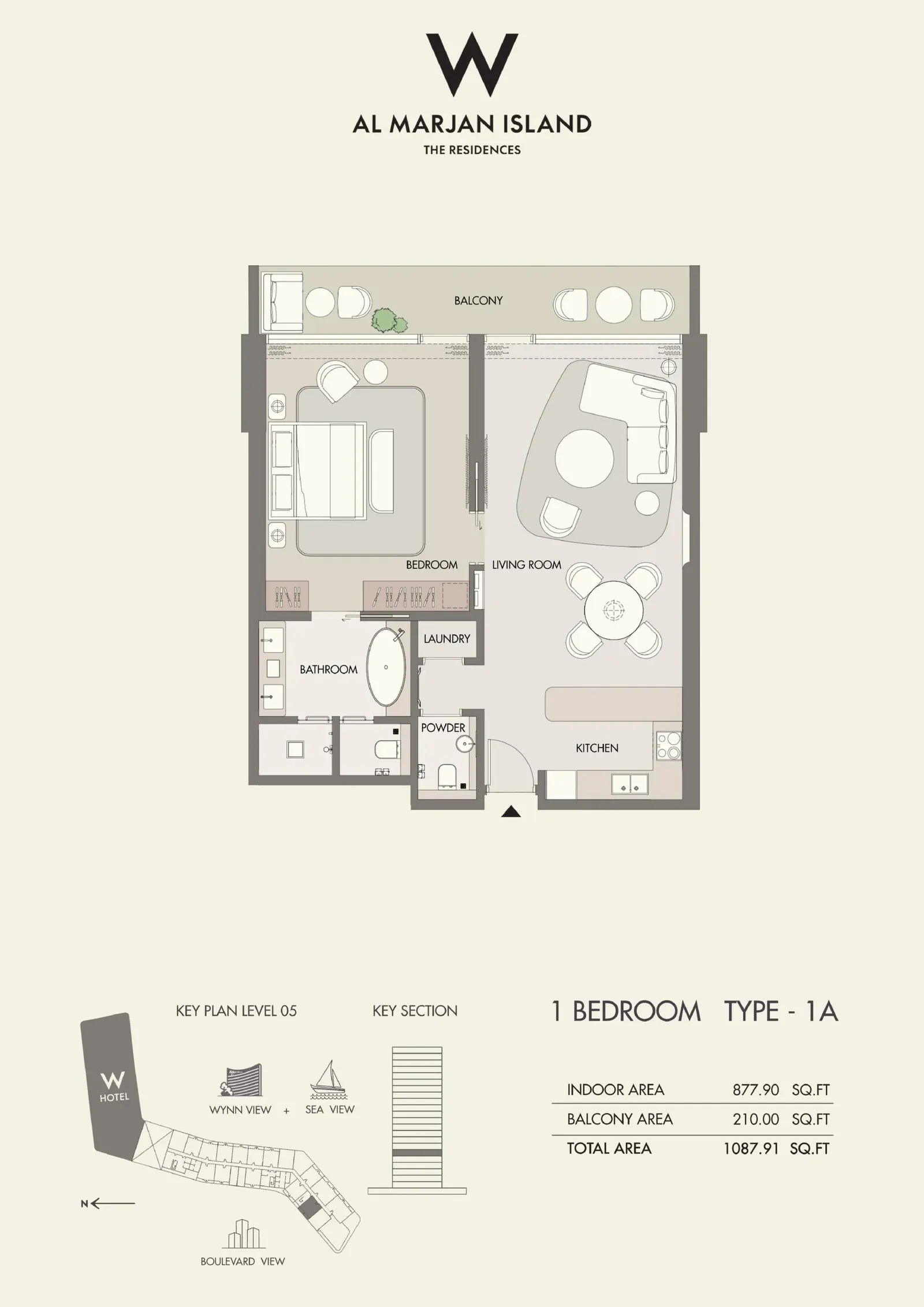 Grundriss für 1 bedroom
