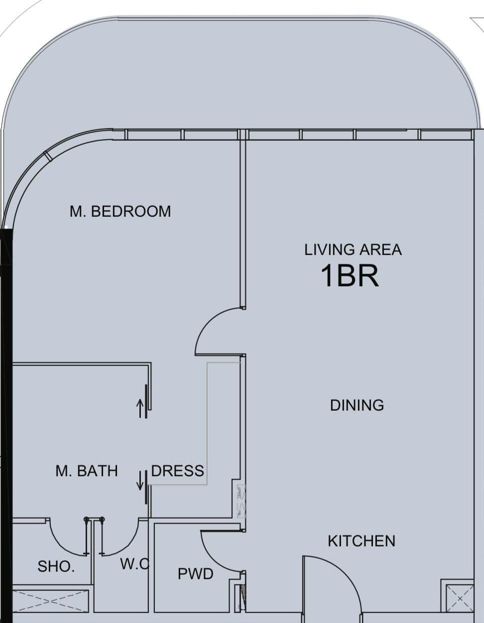 Grundriss für 1 bedroom