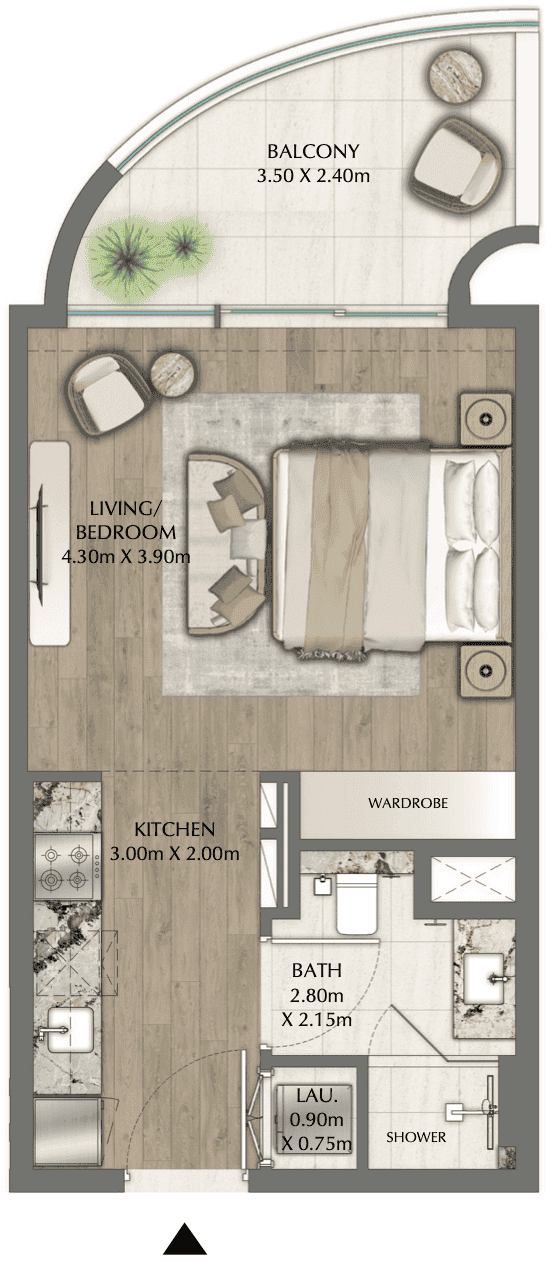 Grundriss für Studio